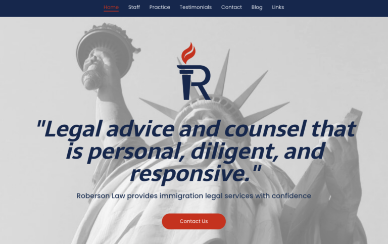 Portfolio Item - Website Design - Roberson Law, LLC