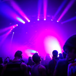 Event Marketing. Photograph of event in neon.