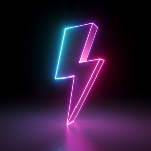 Paid Campaign management. Image of neon lightning. Roadmap. Timeline.