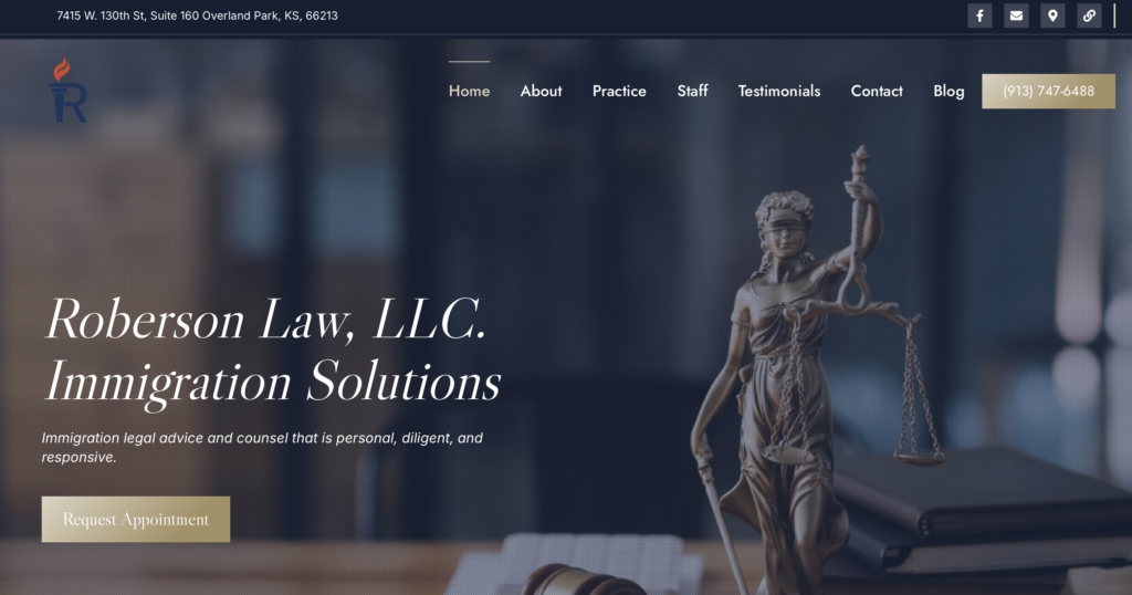Portfolio Item - Website Design - Roberson Law, LLC
